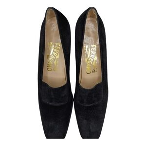 Salvatore Ferragamo Black Suede Black Size 7